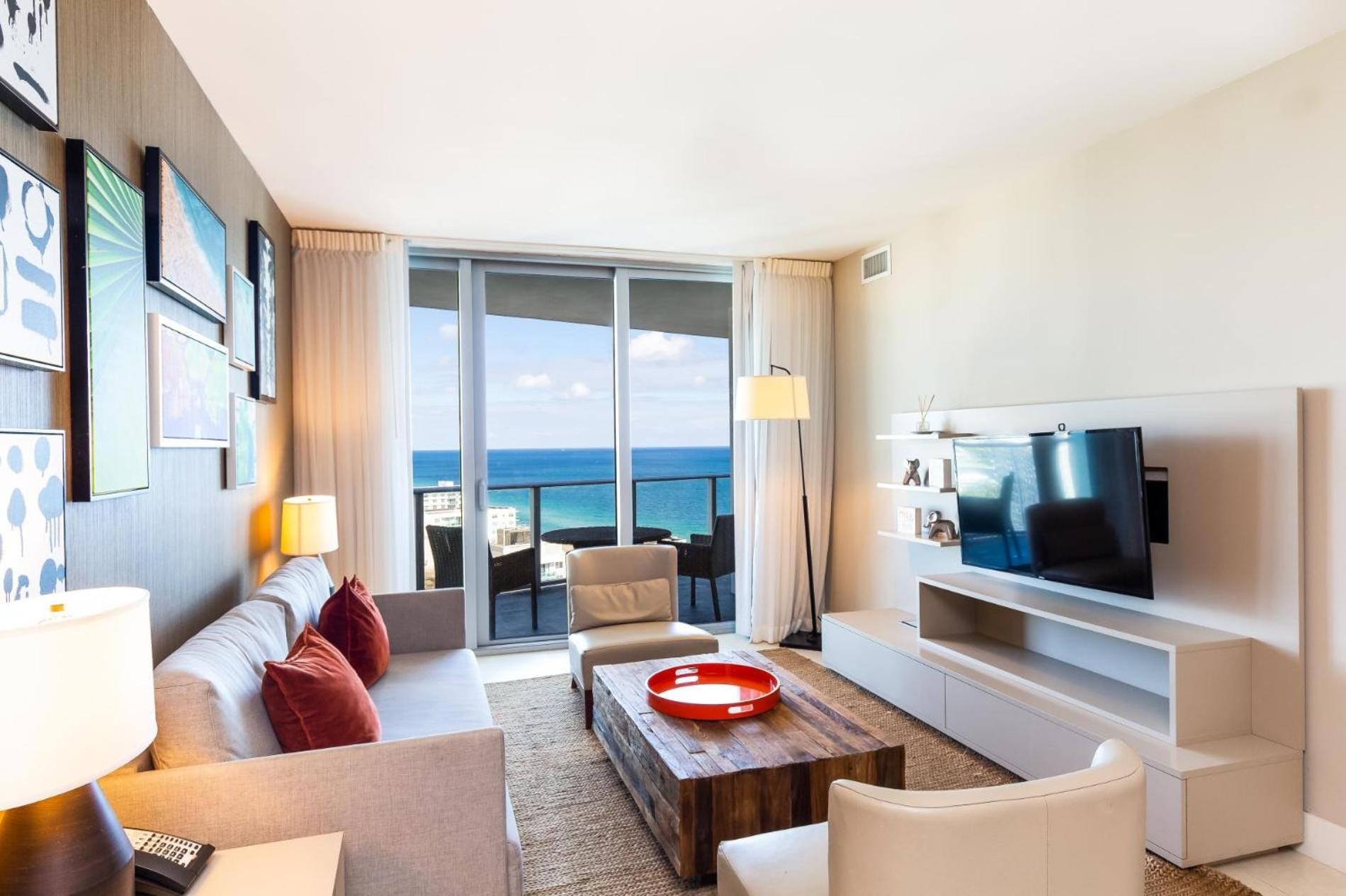 Ocean View 1 Bed On The Beach 19Th Floor Hollywood Hallandale Beach Buitenkant foto