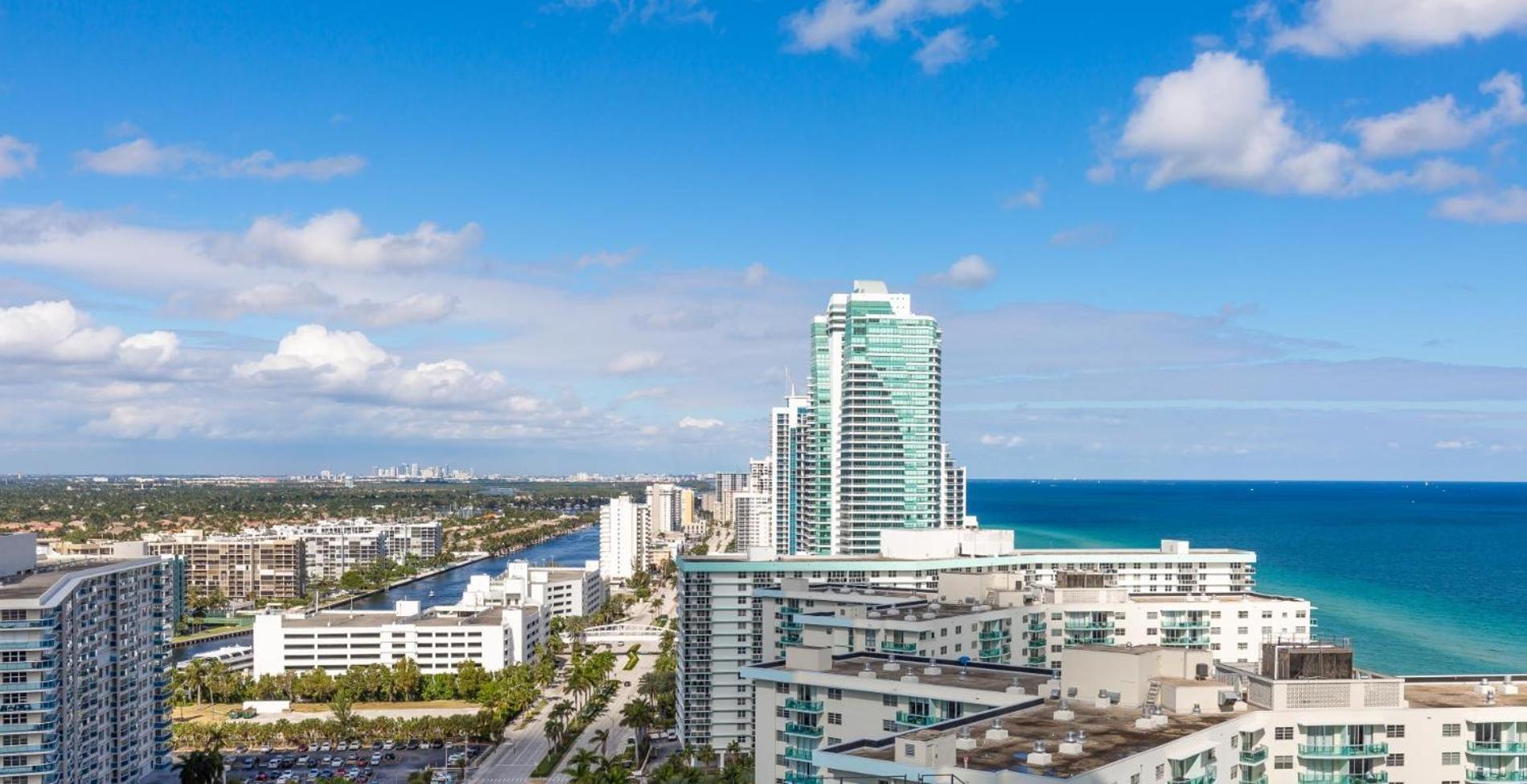 Ocean View 1 Bed On The Beach 19Th Floor Hollywood Hallandale Beach Buitenkant foto