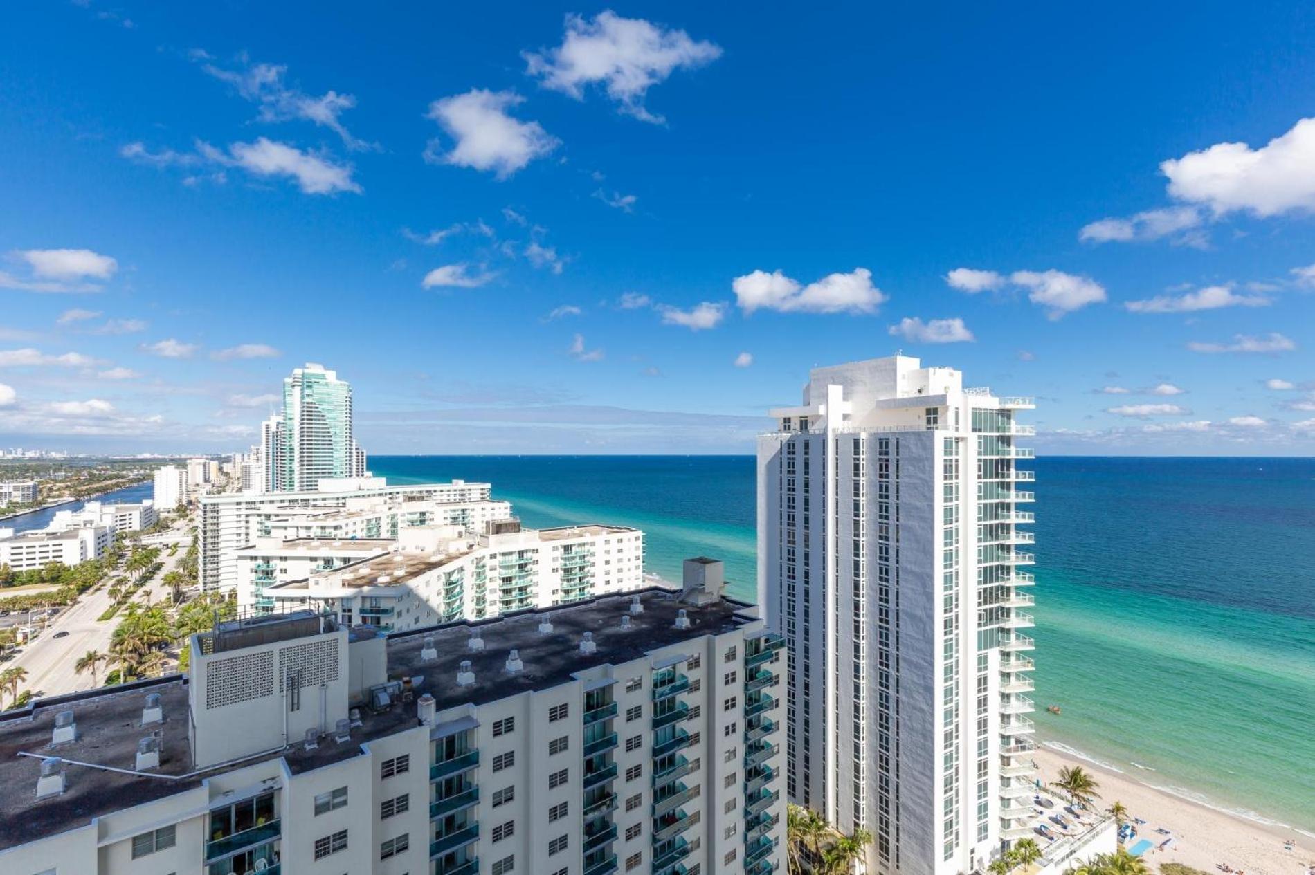 Ocean View 1 Bed On The Beach 19Th Floor Hollywood Hallandale Beach Buitenkant foto